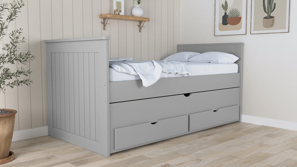 Full size trundle on sale bed with drawers