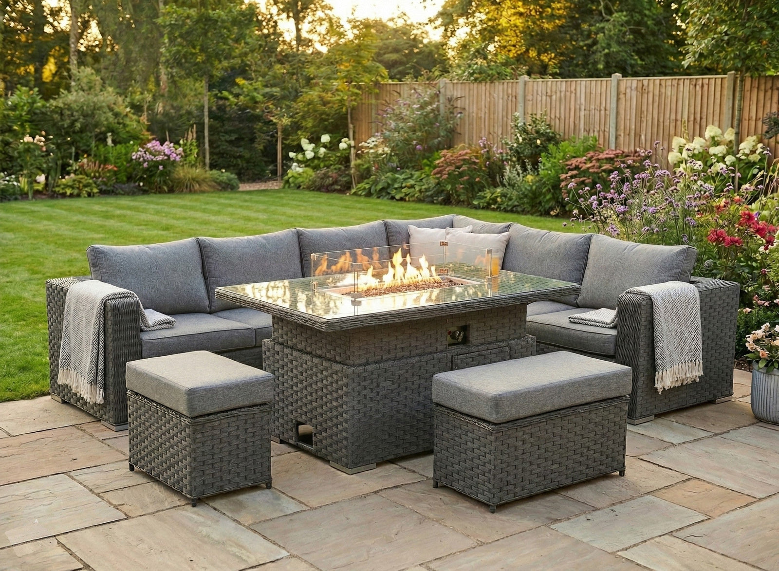 Warmth, Ambience, and All-Season Appeal: The Advantages of Garden Furniture with Fire Pit for Homes
