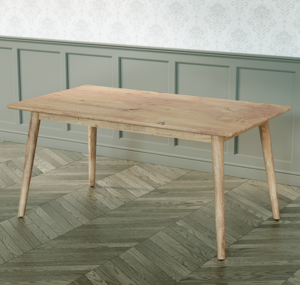 Malmo Solid Mango Wood Dining Table - 160 x 90 x 76cms