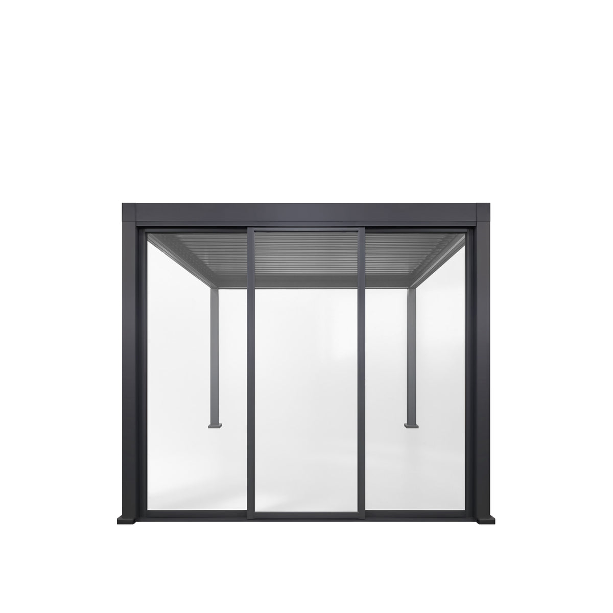 3m Sliding Glass Door System for Aluminium Pergolas – Toughened Safety Glass