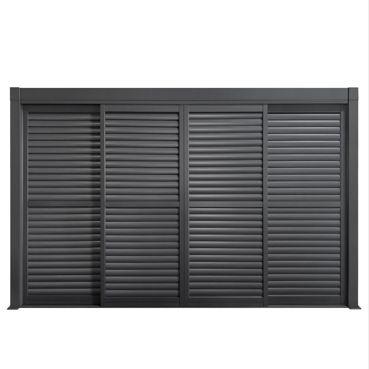 4M Aluminium Shuttered Louvre Sliding Door System – LuxShade™ Pergola Series