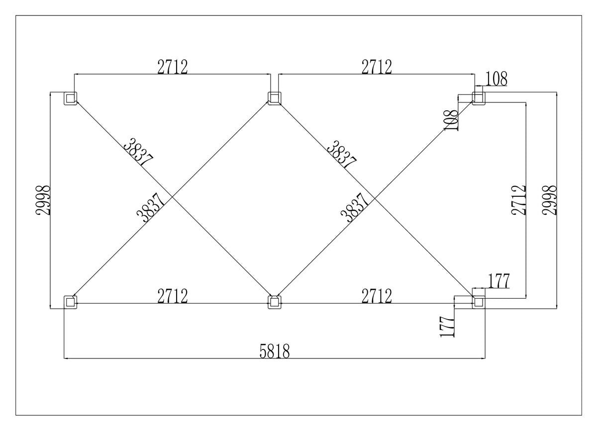 SplitZone™ 3×6m Grey Aluminium Pergola with LEDs, Mid-Beam Louvred Roof