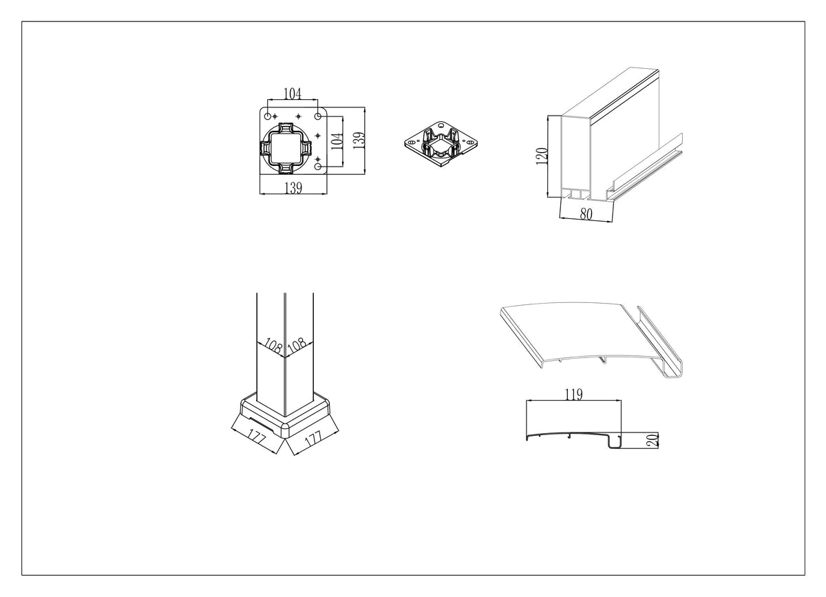 SplitZone™ 3×6m Grey Aluminium Pergola with LEDs, Mid-Beam Louvred Roof