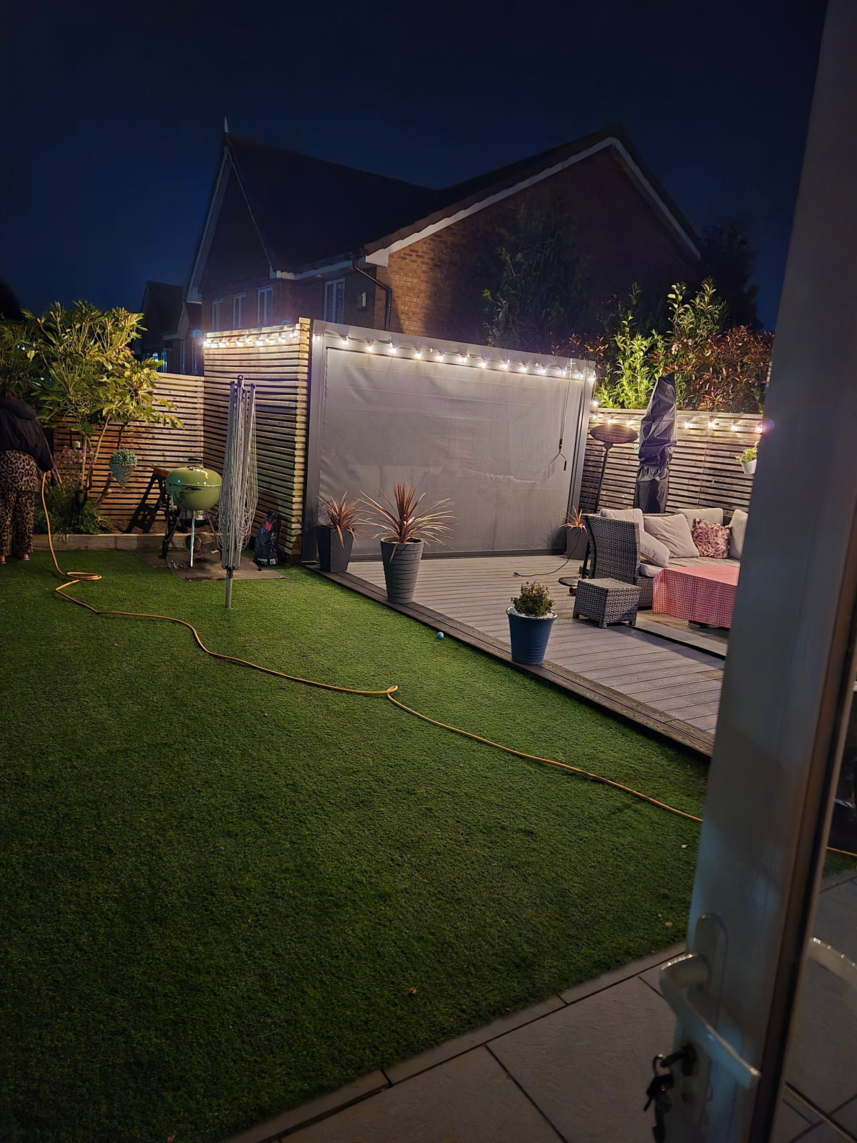 4M Retractable Pergola Side Blind | Pull Down Privacy Windscreen for SplitZone™ Pergola