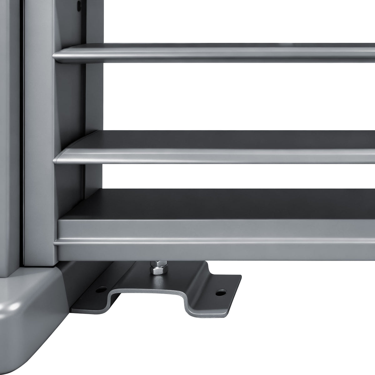 4M Aluminium Shuttered Louvre Side Wall (1m x Four Panels) in Dark Grey