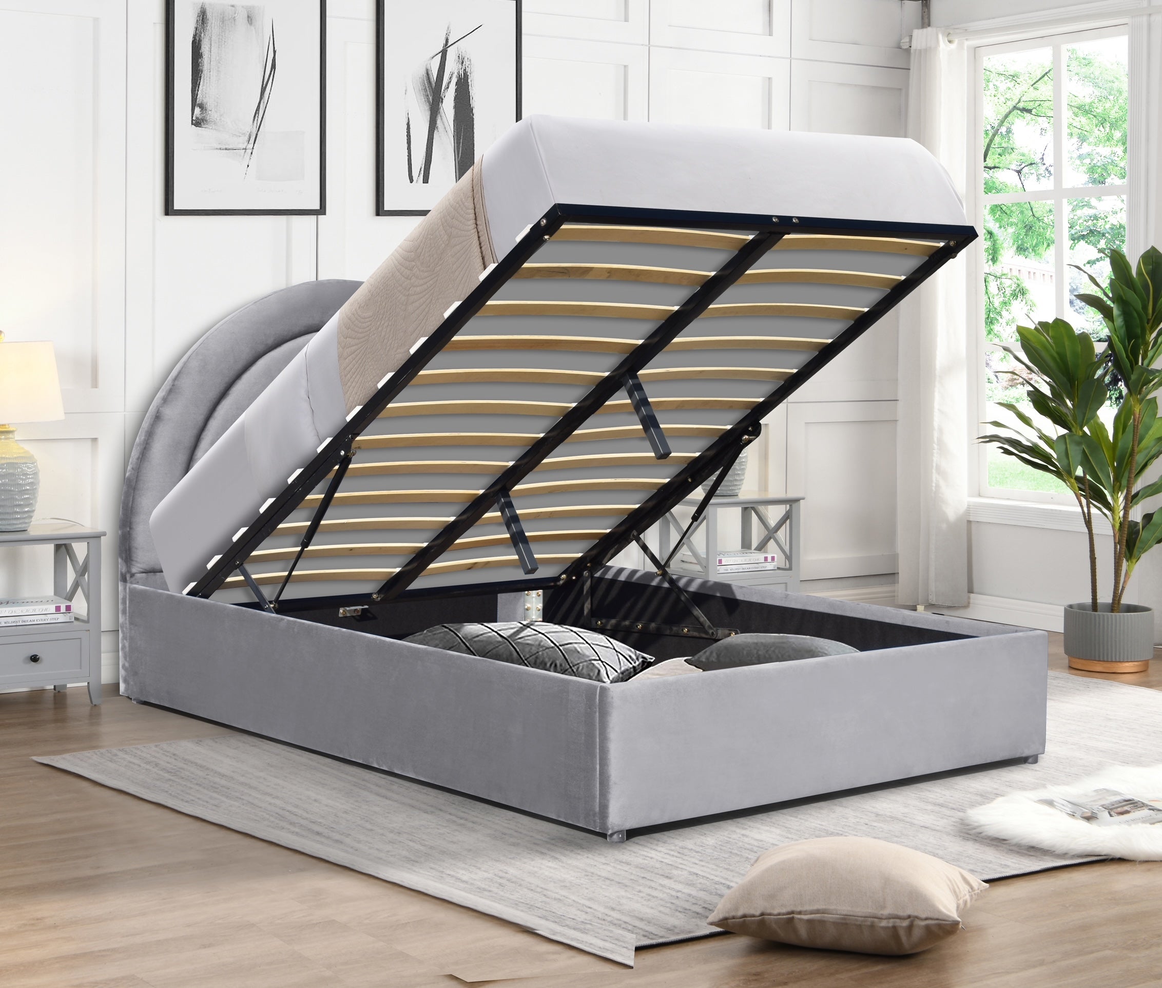 Light grey on sale storage bed