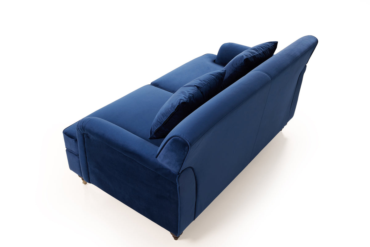 Spencer 2 Seater Sofa | Navy Blue Plush Velvet