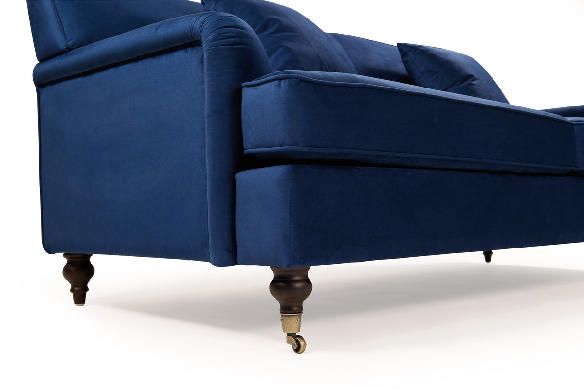 Spencer 3 Seater Sofa | Navy Blue Plush Velvet