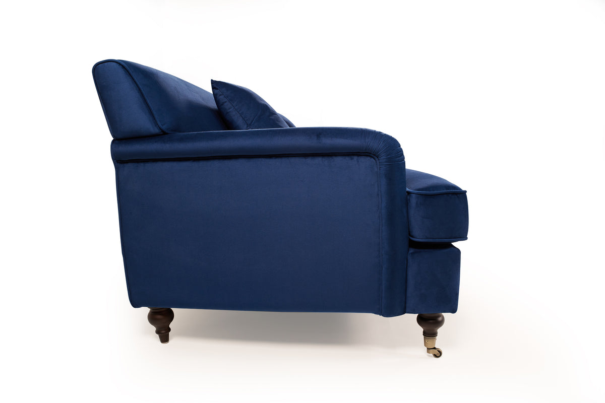 Spencer 3 &amp; 2 Seater Sofa Set | Navy Blue Plush Velvet