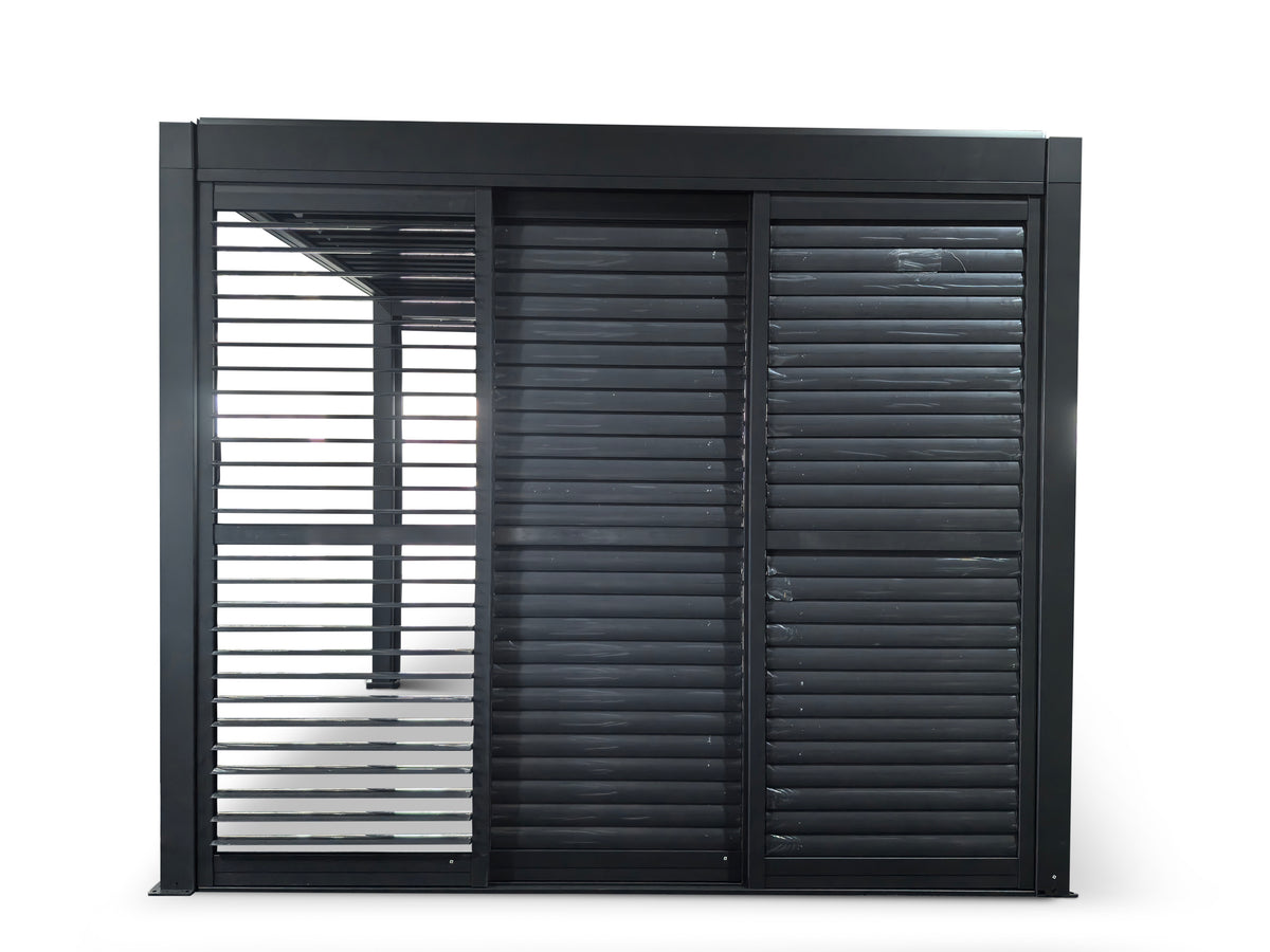 3M Aluminium Shuttered Louvre Sliding Door System – LuxShade™ Pergola Series