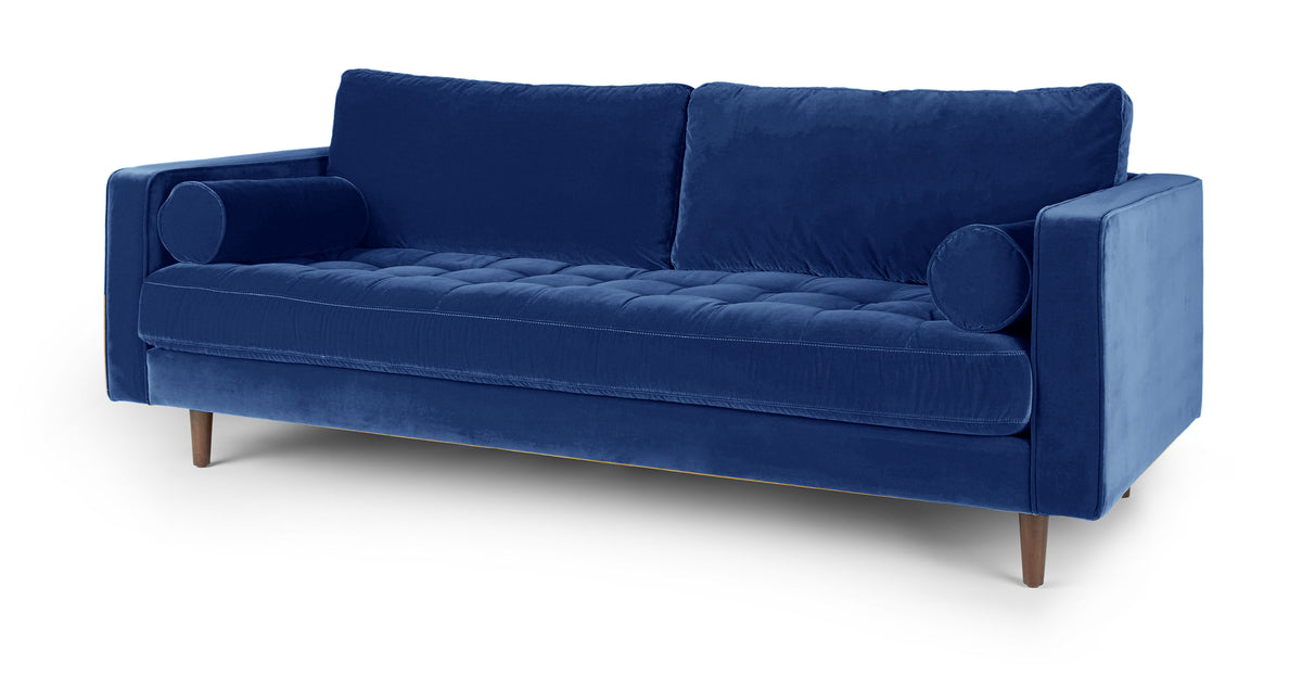 Lloyd 3 Seater Sofa | Navy Blue Plush Velvet 222cms