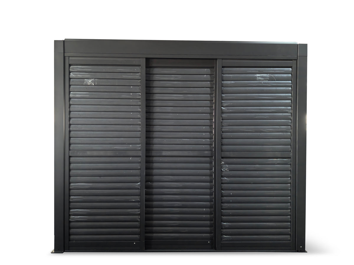 3M Aluminium Shuttered Louvre Sliding Door System – LuxShade™ Pergola Series