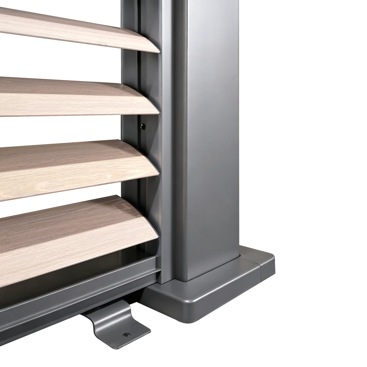 4m  Aluminium Louvre Side Wall (4 Panel Set) Wood Grain Effect | LuxShade™ 3x4 Compatible