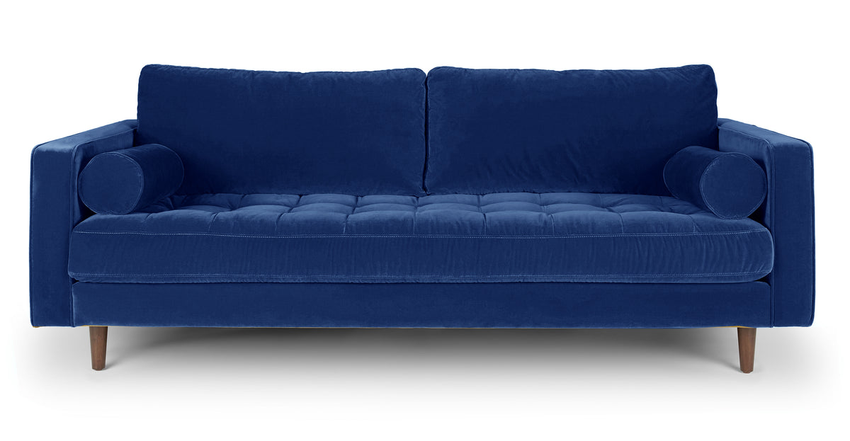 Lloyd 3 Seater Sofa | Navy Blue Plush Velvet 222cms