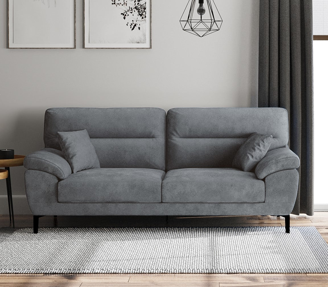 Jude 3 Seater Sofa | Light Grey Plush Velvet