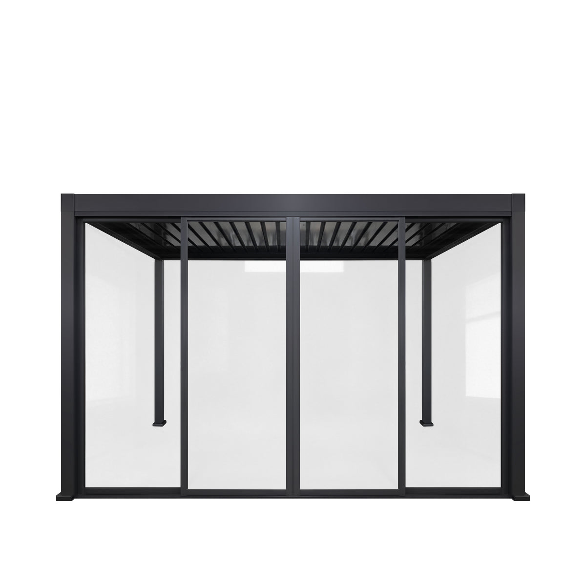 4m Sliding Glass Door System for Aluminium Pergolas – Toughened Safety Glass