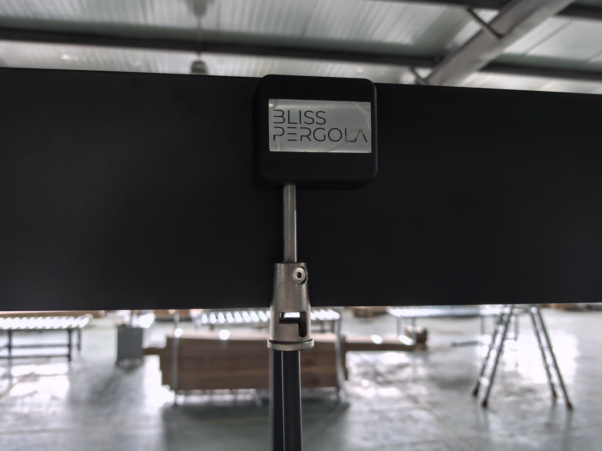 LuxShade™ 4×4m Aluminium Pergola with LEDs, Double-Layered Louvred Roof
