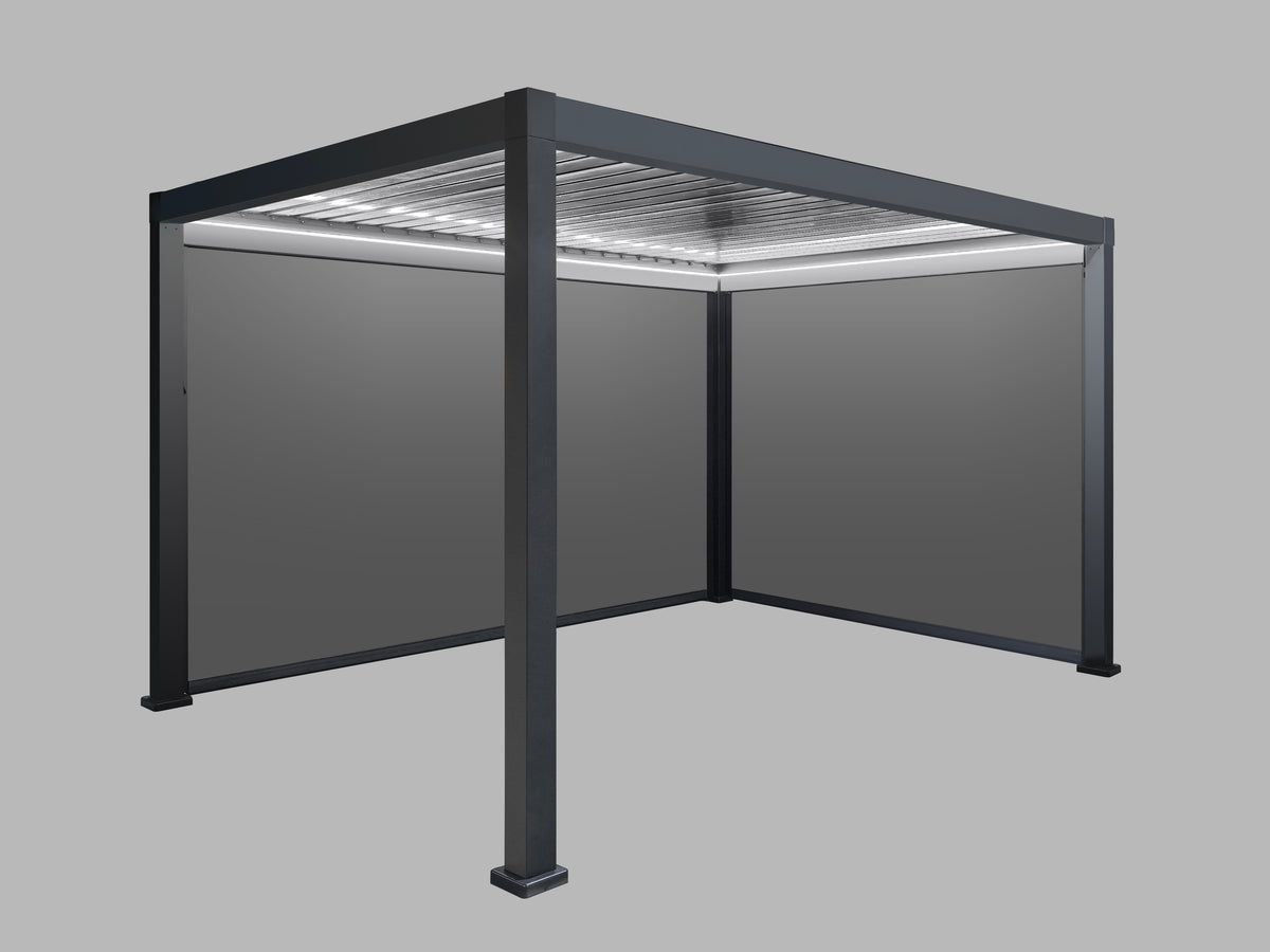 3M Retractable Pergola Side Blind | Pull Down Privacy Windscreen for SplitZone™ Pergola