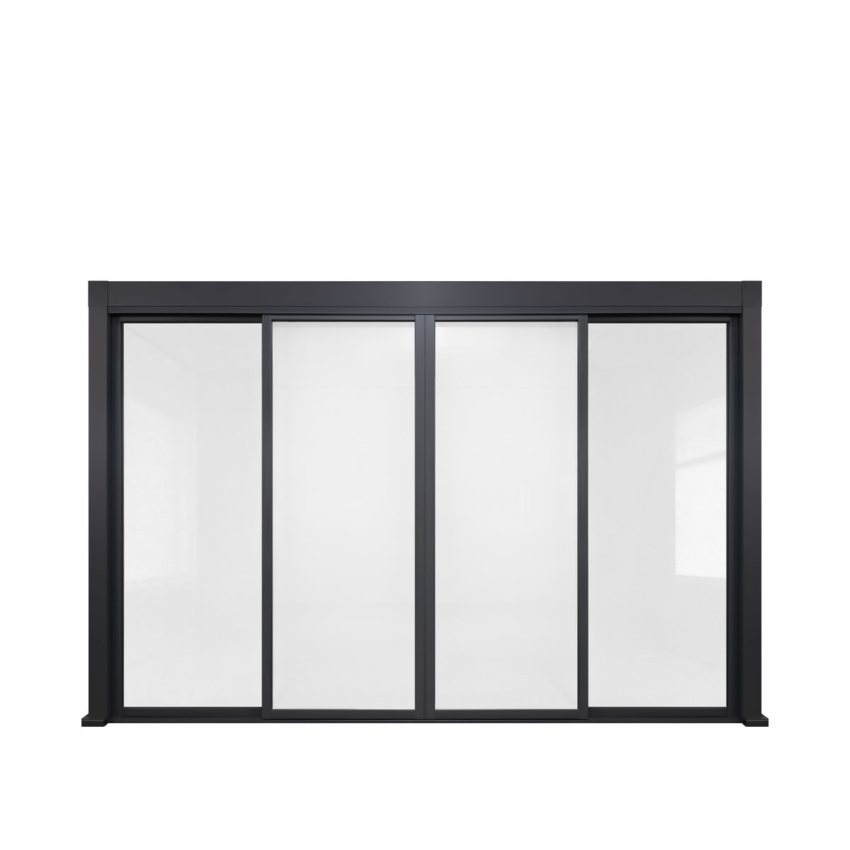 4m Sliding Glass Door System for Aluminium Pergolas – Toughened Safety Glass