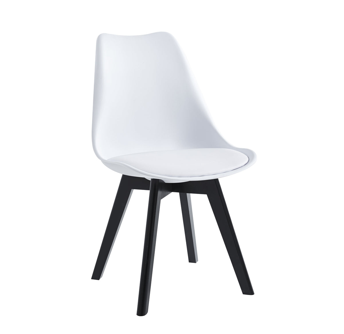 Calvin White Round Ceramic Table (100cms) &amp; 4 White Chairs Dining Set Casa Maria Designs 