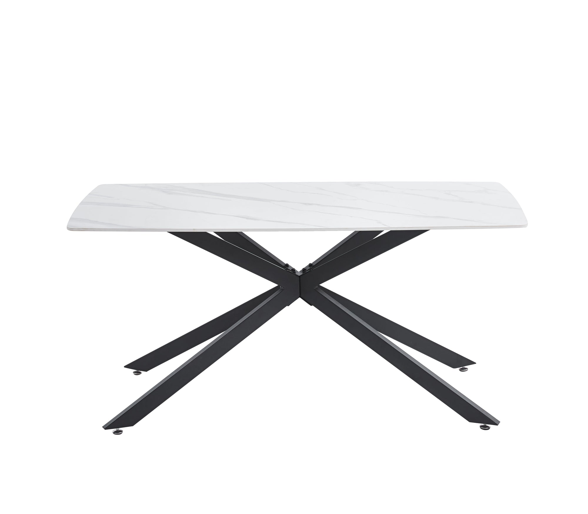 Dakota Rectangle Ceramic Dining Table | Black Iron Spider Base - 160cms Casa Maria Designs 