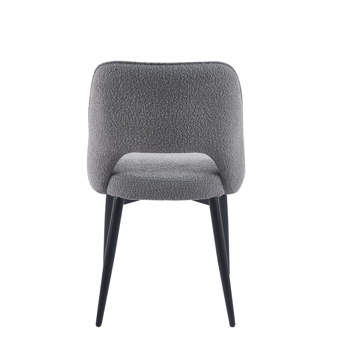 Vincent Set Of 2 Modern Bouclé &quot;Teddy&quot; Fabric Dining Chairs | Grey