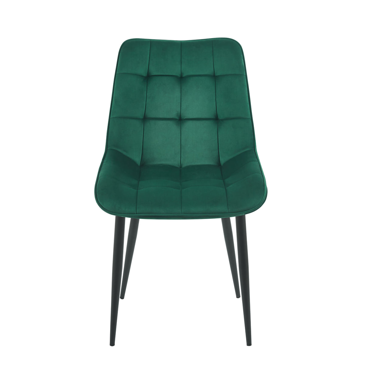 Nora Set Of 4 Modern Plush Velvet Padded Dining Chairs | Green