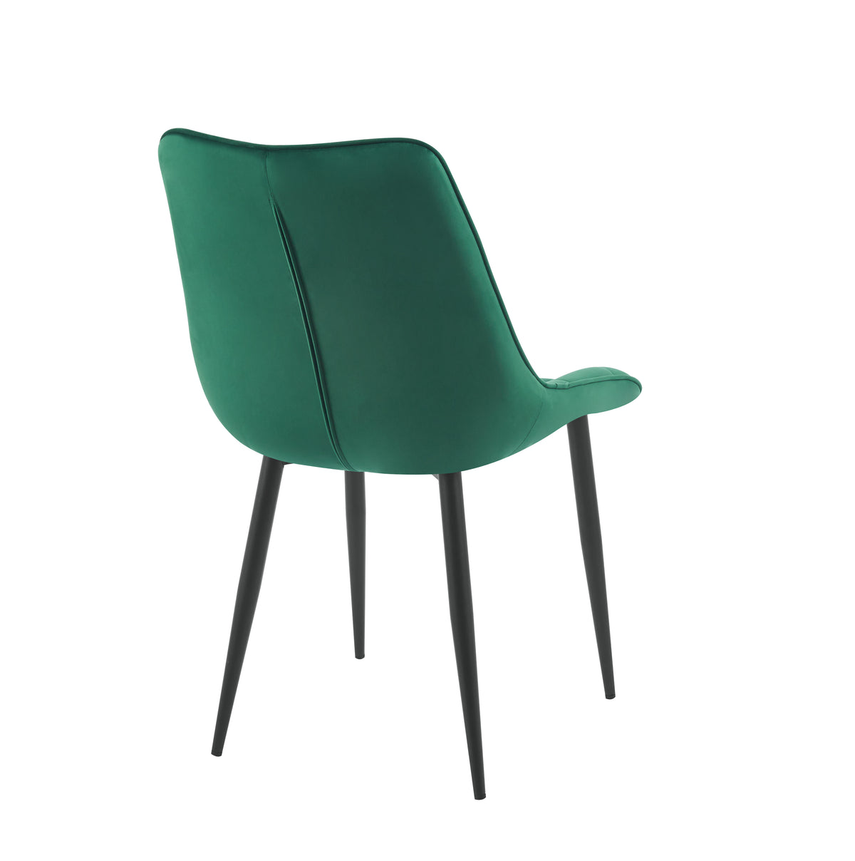 Nora Set Of 4 Modern Plush Velvet Padded Dining Chairs | Green