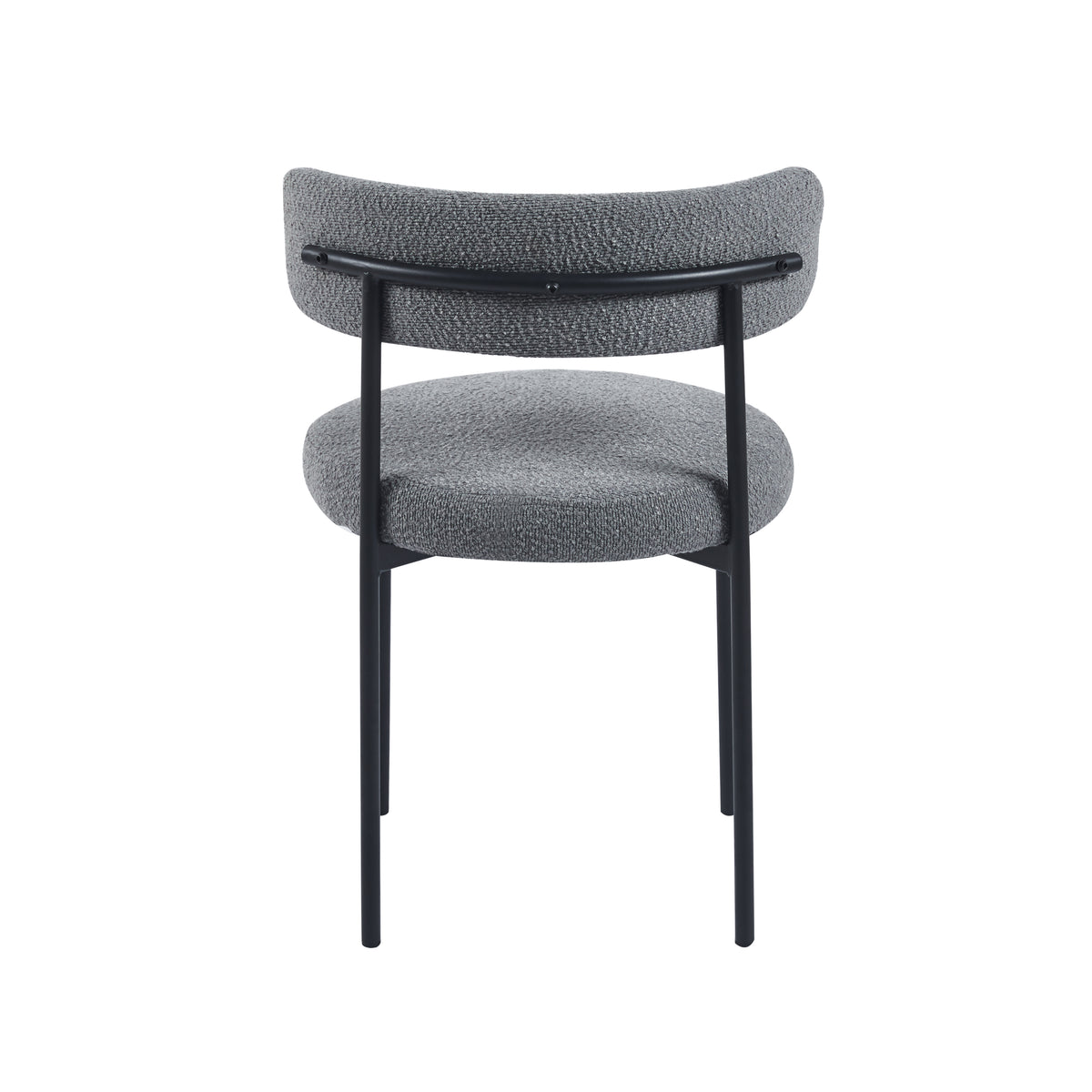 Danni Set Of 4 Modern Bouclé &quot;Teddy&quot; Fabric Dining Chairs | Grey