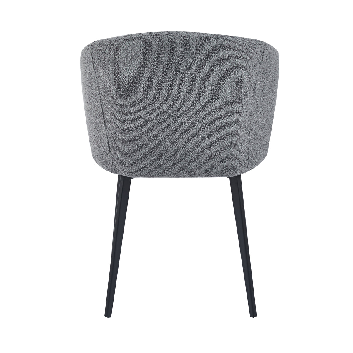 Alice Set Of 2 Modern Bouclé &quot;Teddy&quot; Fabric Dining Chairs | Grey