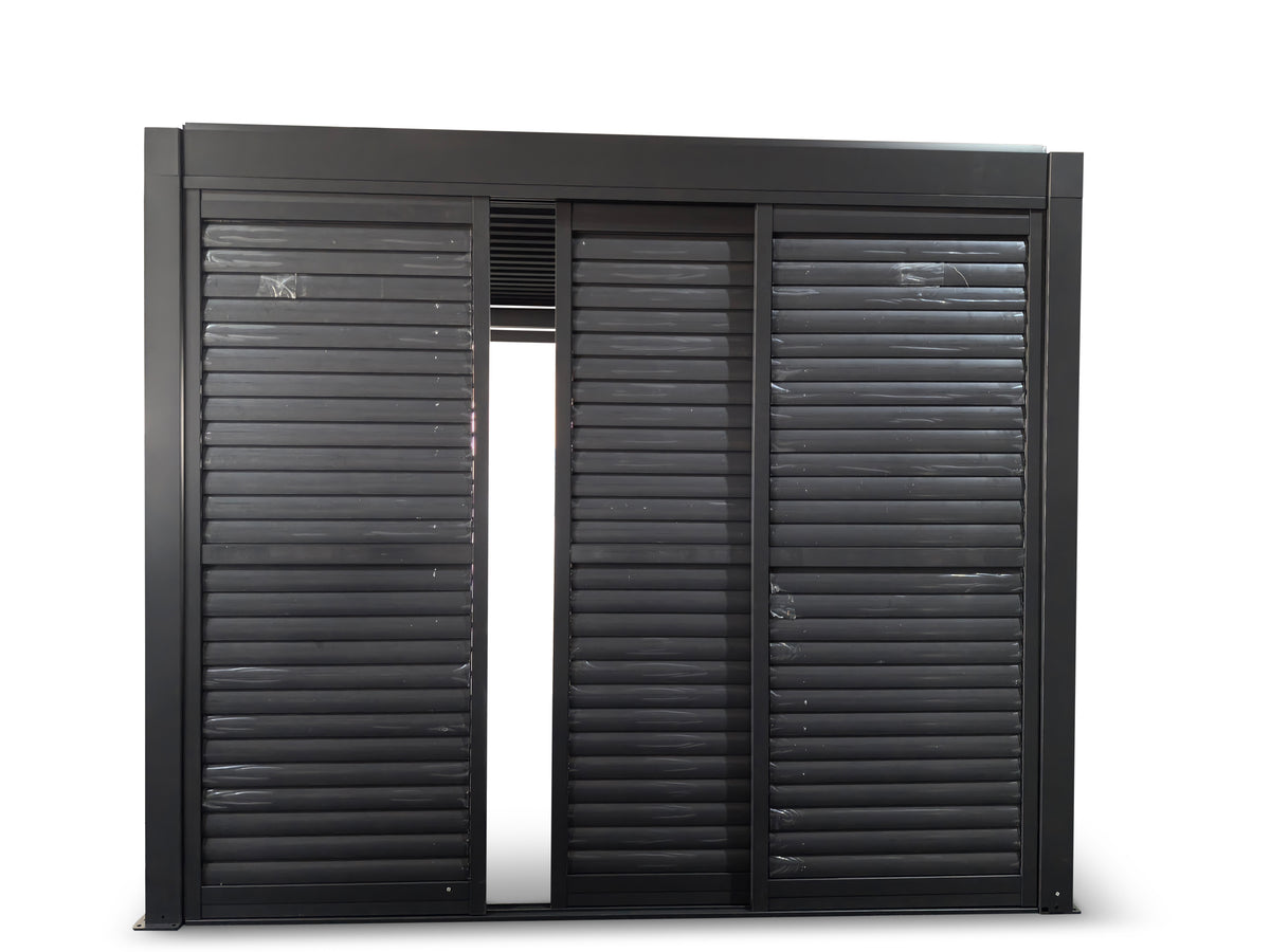 3M Aluminium Shuttered Louvre Sliding Door System – LuxShade™ Pergola Series