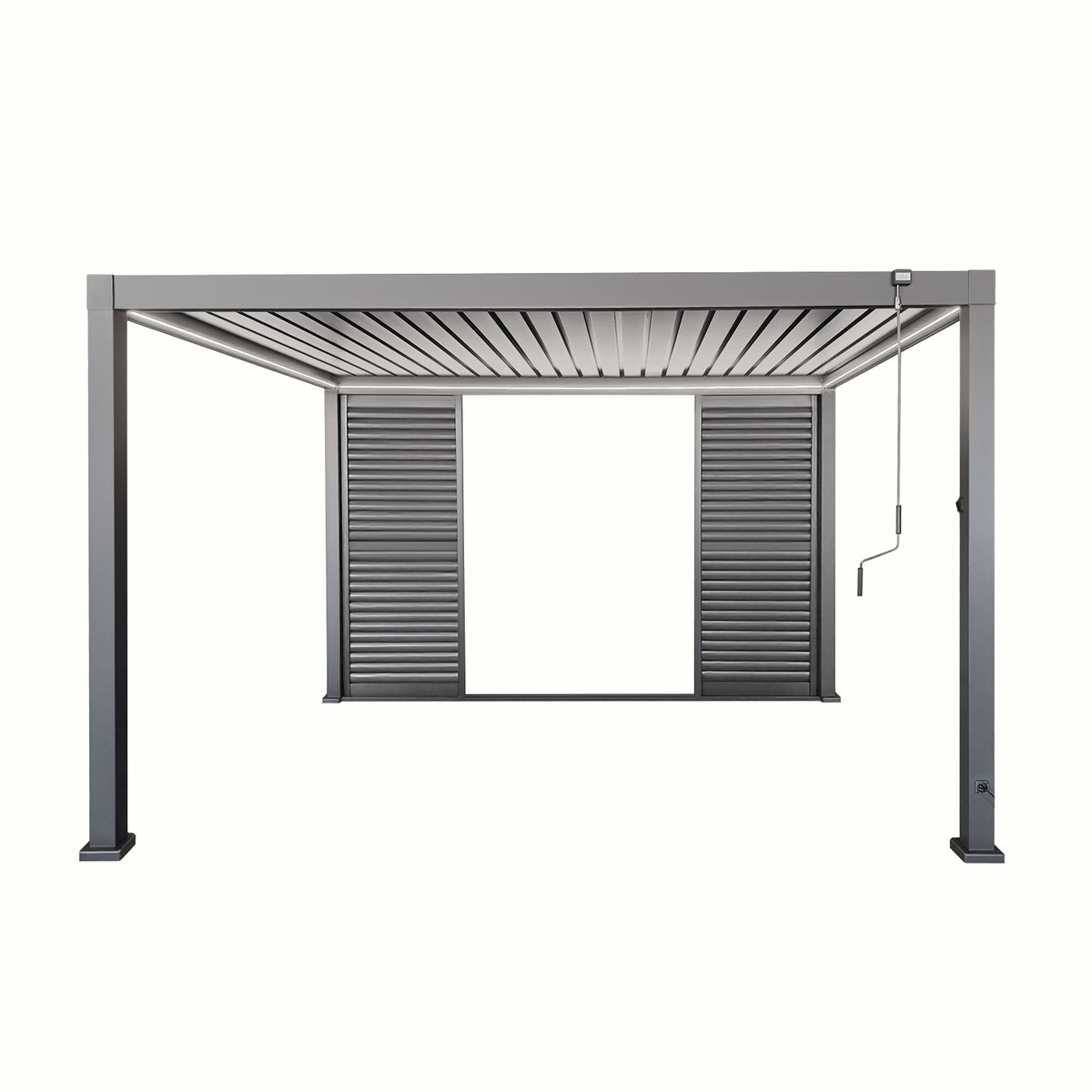 4M Aluminium Shuttered Louvre Sliding Door System – LuxShade™ Pergola Series