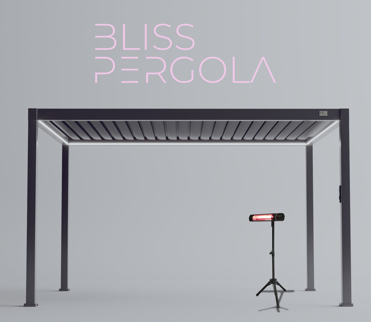 MotaShade™ 3×4m Motorised Aluminium Pergola – Double‑Layer Louvers, LED Lighting