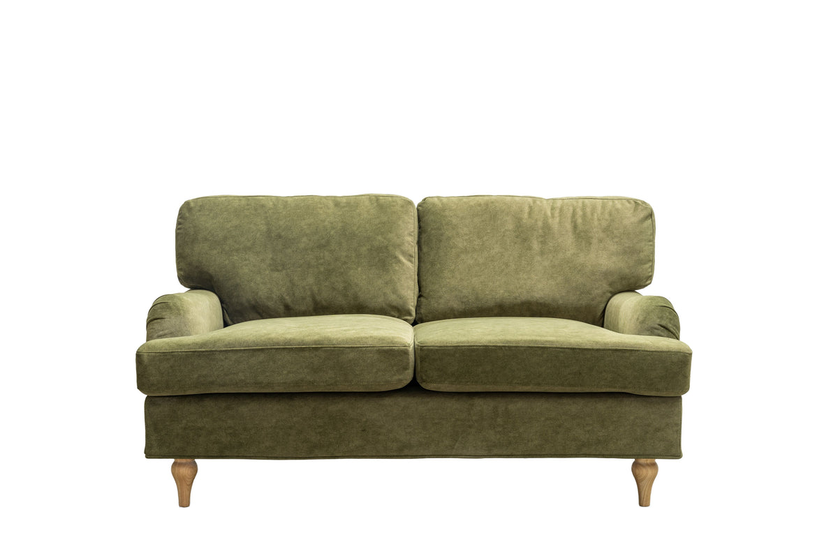 Hattie 2 Seater Sofa | Green Plush Velvet