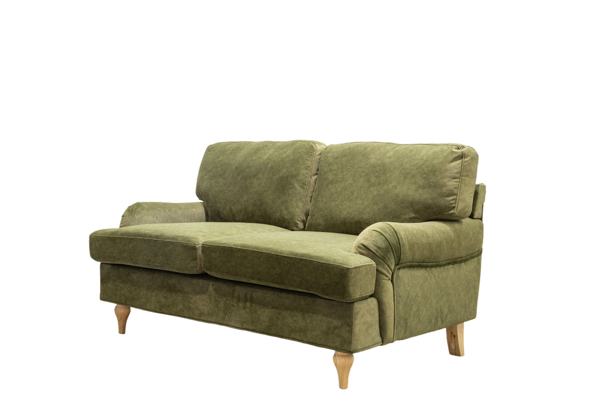 Hattie 2 Seater Sofa | Green Plush Velvet