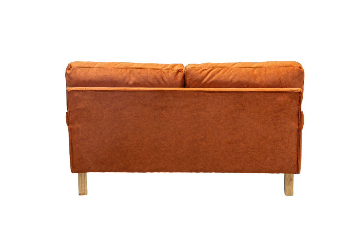 Hattie 2 Seater Sofa | Burnt Orange Plush Velvet