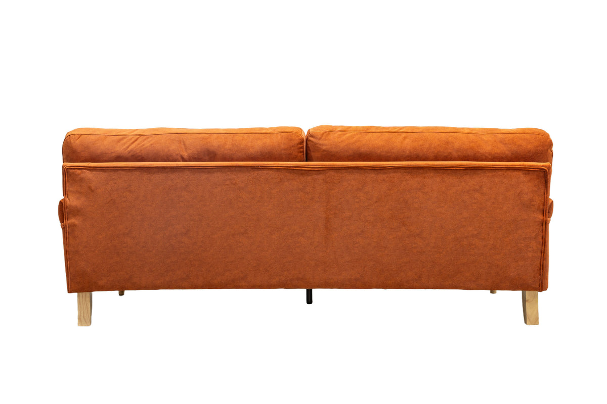 Hattie 3 &amp; 2 Seater Sofa | Burnt Orange Plush Velvet