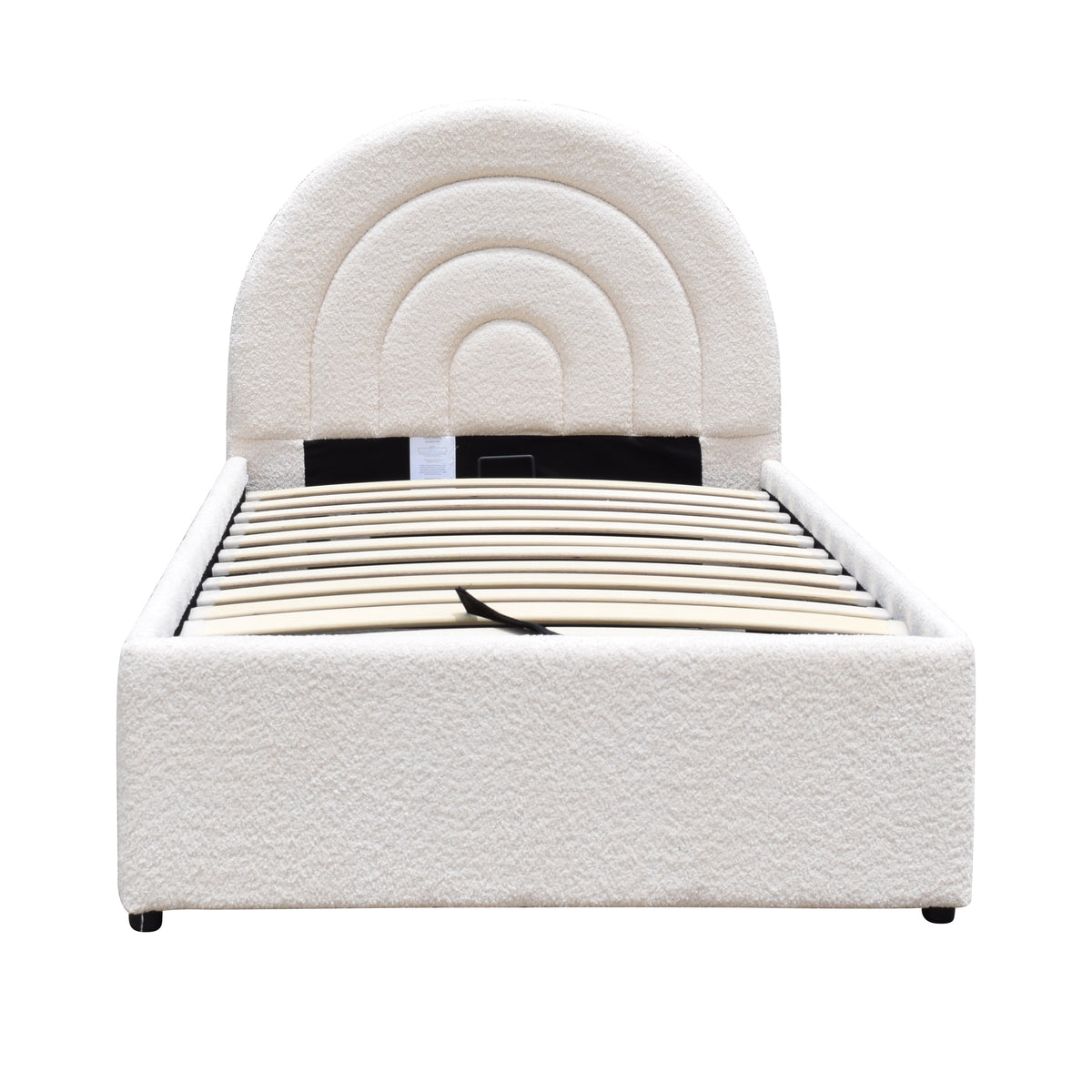 Emma Ottoman Storage Bed - Bouclé &quot;Teddy&quot; Fabric - Size: 3ft Single