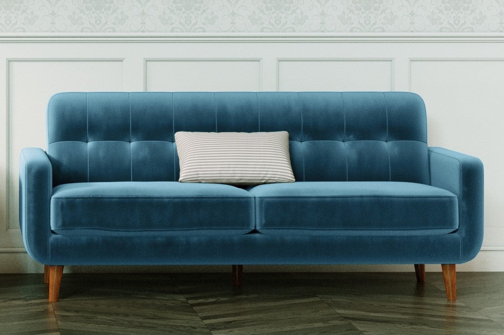 Dexter 3 Seater Sofa | Teal Blue Plush Velvet Sofas Casa Maria Designs 