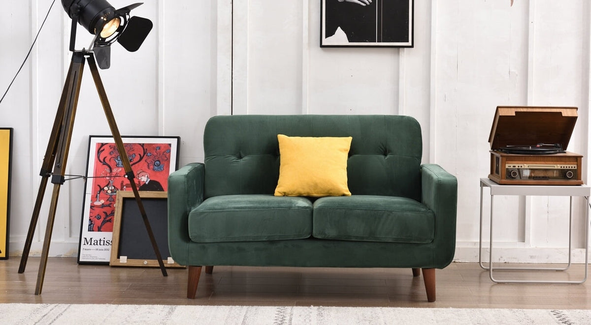 Dexter 3 &amp; 2 Seater Sofa Set | Green Plush Velvet Sofas Casa Maria Designs 