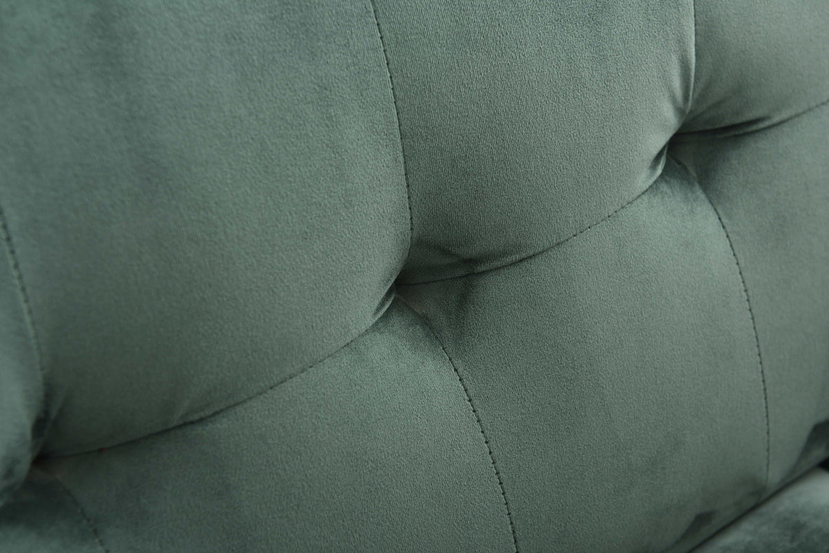 Dexter 3 &amp; 2 Seater Sofa Set | Green Plush Velvet Sofas Casa Maria Designs 