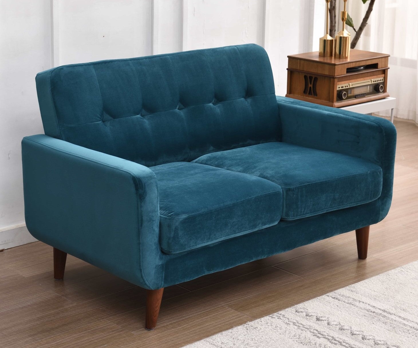 Dexter 2 Seater Sofa | Teal Blue Plush Velvet Sofas Casa Maria Designs 