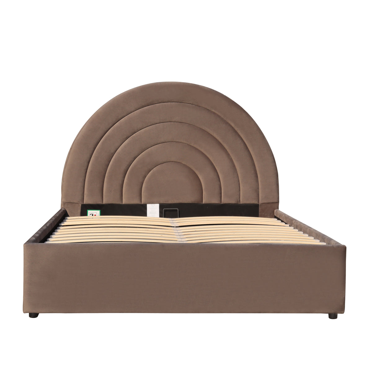 Emma Ottoman Storage Bed - Grey Plush Velvet - Size: 4ft 6" Double