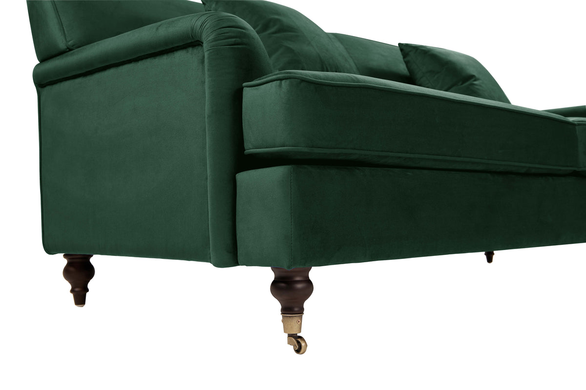 Spencer 3 &amp; 2 Seater Sofa Set | Green Plush Velvet