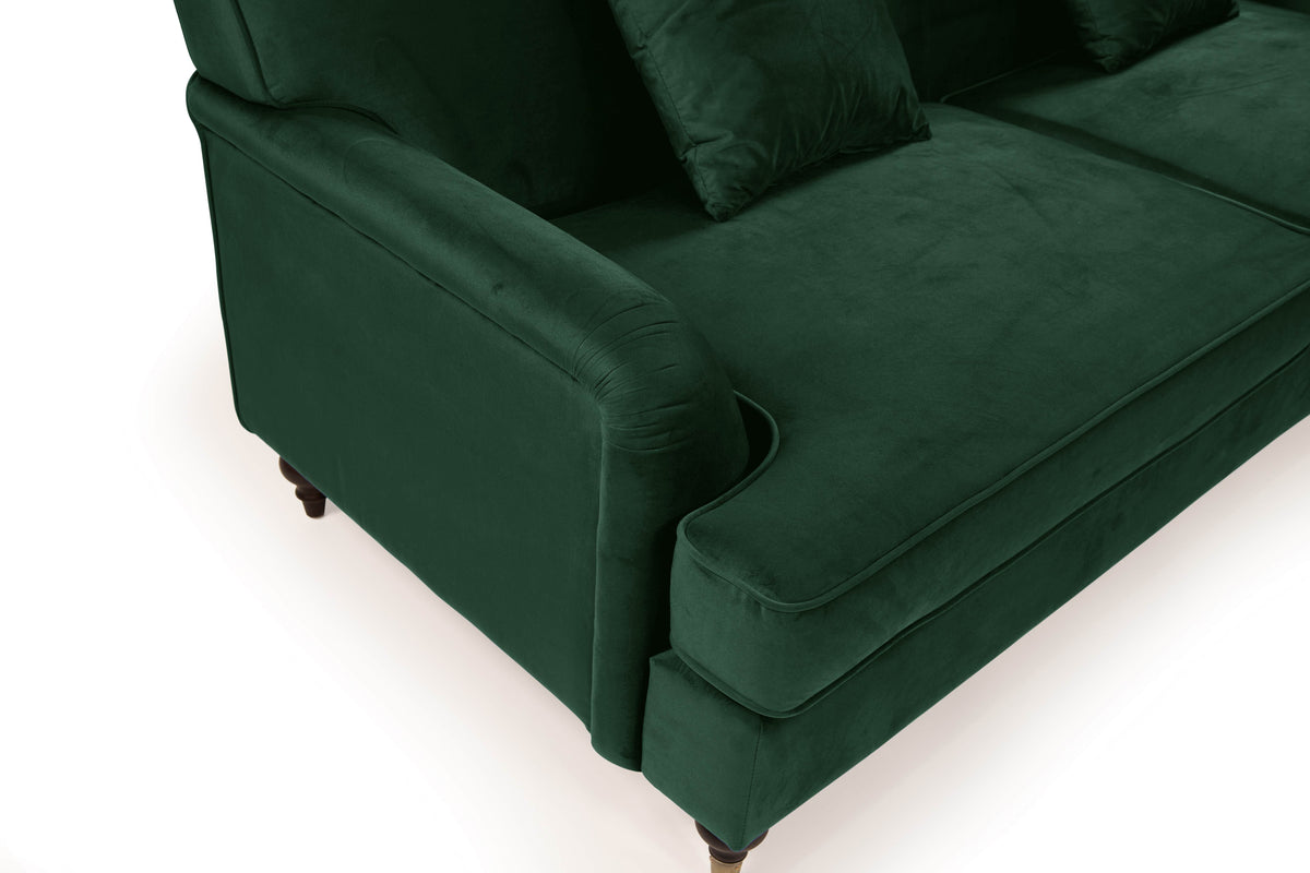 Spencer 3 Seater Sofa | Green Plush Velvet
