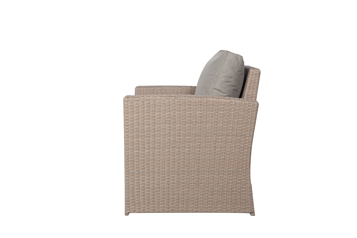 Zante Right Hand Rattan Corner Sofa Set with Adjustable Rising Table