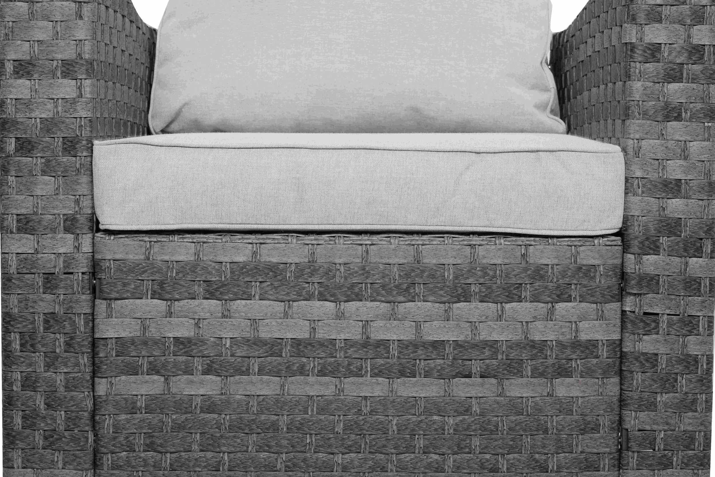 Icon Luxury Rattan Right Hand Corner Sofa Chair Bench and Fire Pit Tab Casa Maria Designs