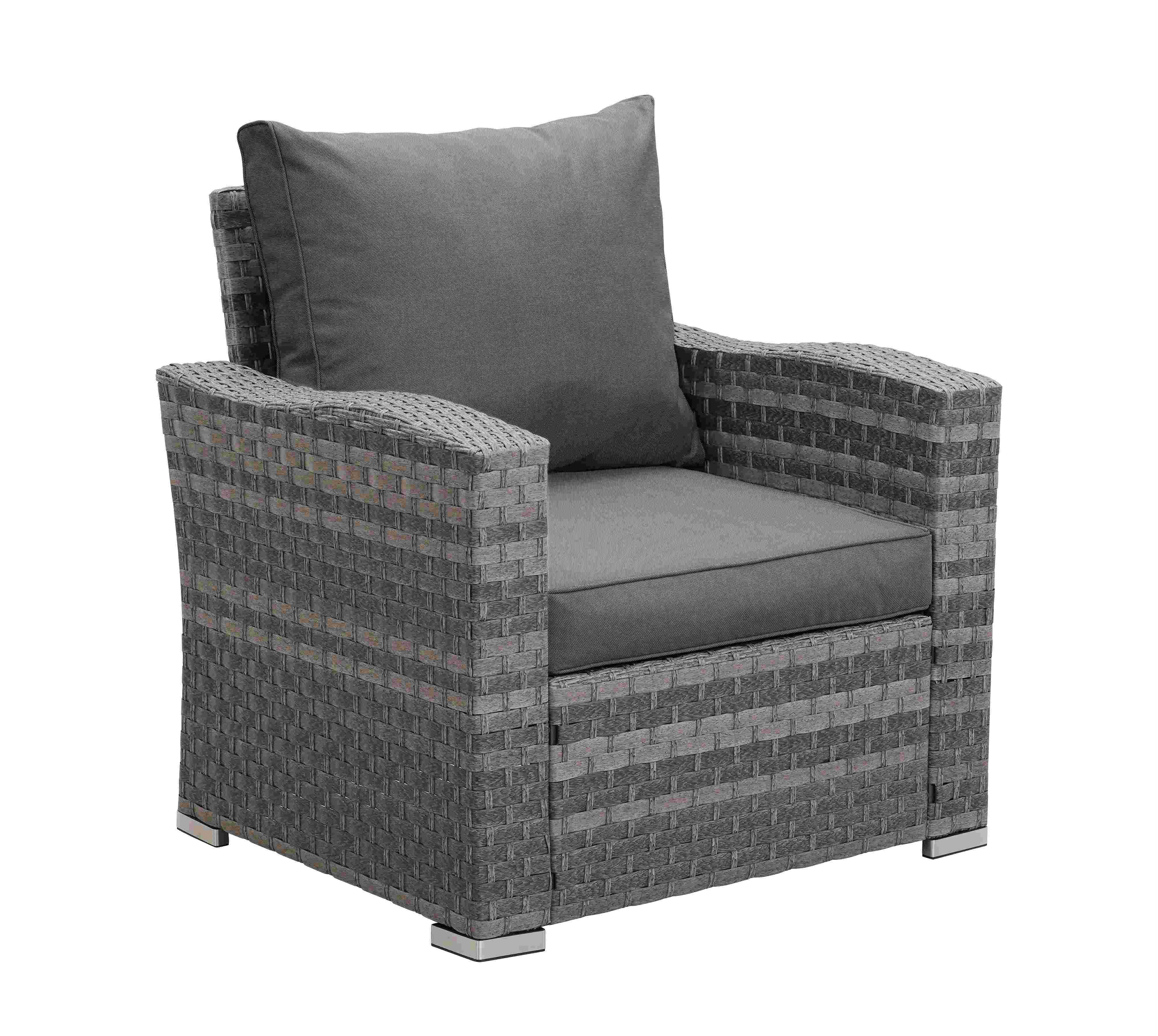 Black wicker chair on sale with ottoman