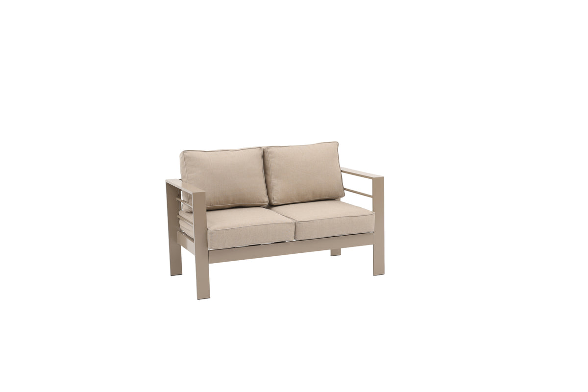 Aluminium 4-Piece Garden Furniture Set (3+2+1) – Taupe Beige
