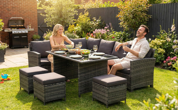 Roma 9-Seater Rattan Corner Sofa Set | Left Hand Facing - Casa Maria